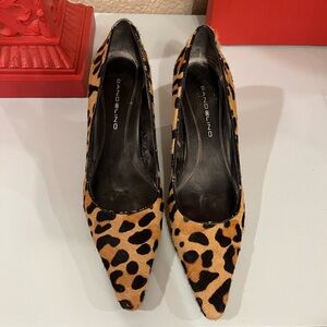 Bandolino Leopard-Print Pointed Toe Pumps - Tan & Black